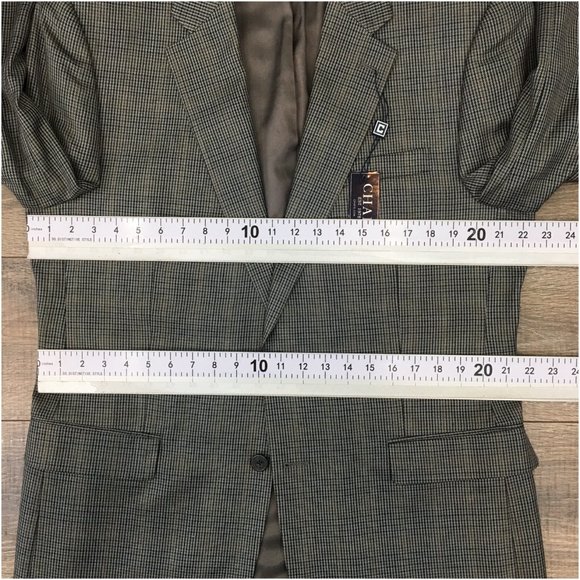 New Chaps Mens Blazer Sport Coat Casual 2‎ Button Jacket Size 42L Wool Silk Suit - Picture 11 of 13